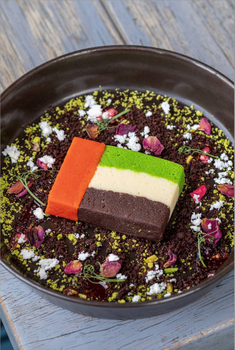 A UAE-themed Indian sweet by Bombay Bungalow. Photo: Bombay Bungalow