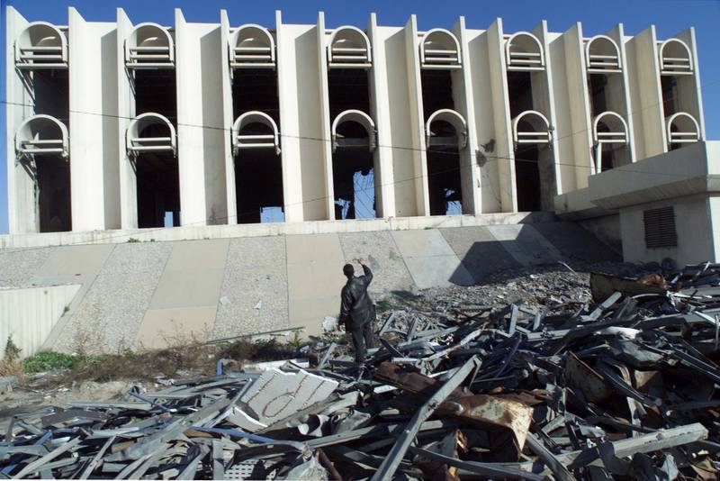 The headquarters of the Iraqi Civil Defence, which was hit by coalition bombs. Reuters