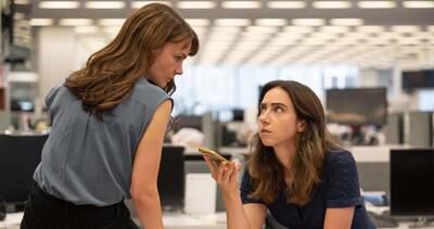 Carey Mulligan and Zoe Kazan play New York Times journalists in 'She Said'. Photo: Universal Pictures
