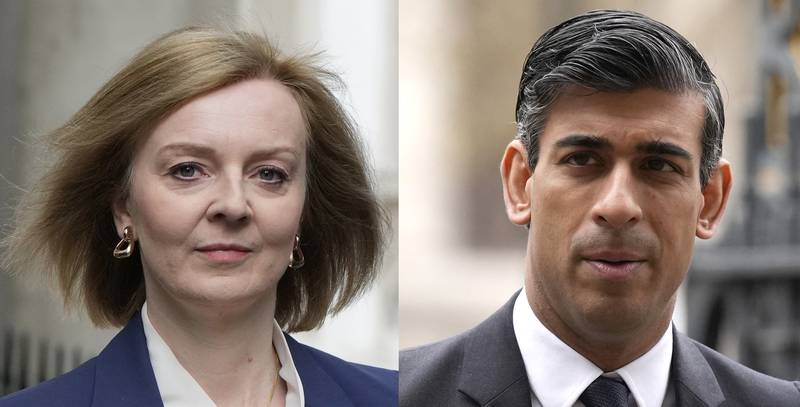 Former Chancellor Rishi Sunak and Foreign Secretary Liz Truss are vying to be Britain’s next prime minister. Both will be faced with major foreign policy decisions in office. AP