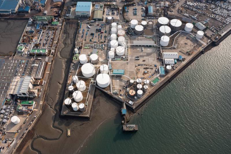 Oil storage tanks at the GS Caltexoil terminal in Incheon, South Korea. The US will release 50 million barrels of crude from its strategic reserves in concert with China, Japan, India, South Korea and the UK - an unprecedented, coordinated attempt by the world’s largest oil consumers to tame prices. Bloomberg
