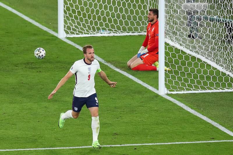 36) A 4-0 triumph for England against Ukraine in Rome on July 3, 2021, and it's two more for Kane. Getty