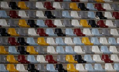 Empty seats inside the Stadion HNK Rijeka during the match Nations League match between Croatia and England. Fans were banned from the stadium by Uefa. Reuters