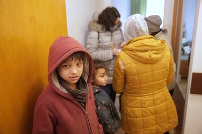 Ukrainian refugees in the town of Maroz near Olsztyn, Poland. EPA