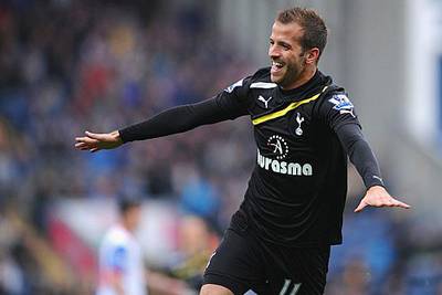 Rafael van der Vaart scored twice for Tottenham in their 2-1 win against a troubled Blackburn side who are now bottom of the Premier League.

Michael Regan / Getty Images