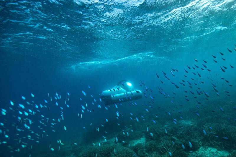 The scUber experience will take passengers around the Great Barrier Reef. Tourism and Events Queensland