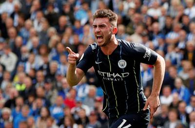 Aymeric Laporte's header gave Manchester City a 2-1 lead. Reuters