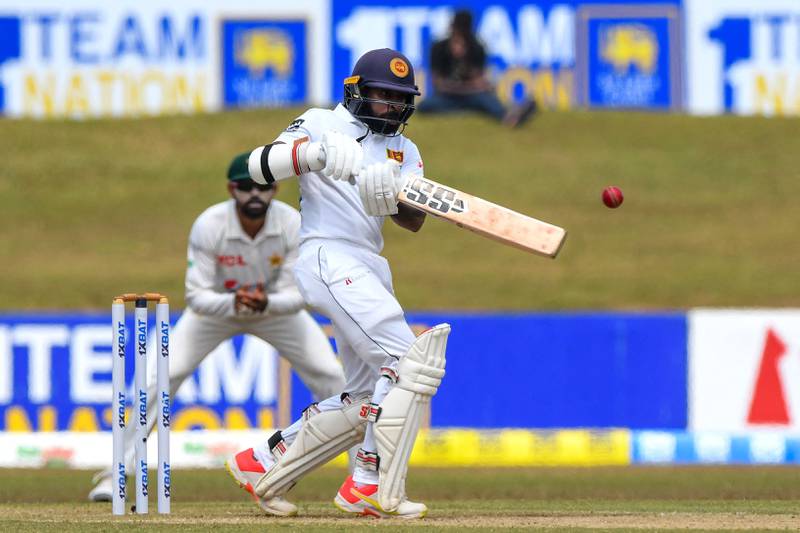 Sri Lanka's Niroshan Dickwella scored. quick fifty. AFP