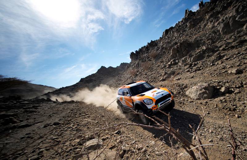 Rallying - Dakar Rally - Jeddah, Saudi Arabia - December 29, 2021 X-Raid Mini John Cooper Works Rally's Laia Sanz and co-driver Maurizio Gerini in action during testing REUTERS / Hamad I Mohammed