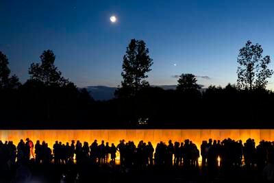 On the eve of the 20th anniversary of 9/11, the Friends of Flight 93 host the Luminaria Ceremony at Flight 93 National Memorial Plaza in Shanksville, Pennsylvania. EPA