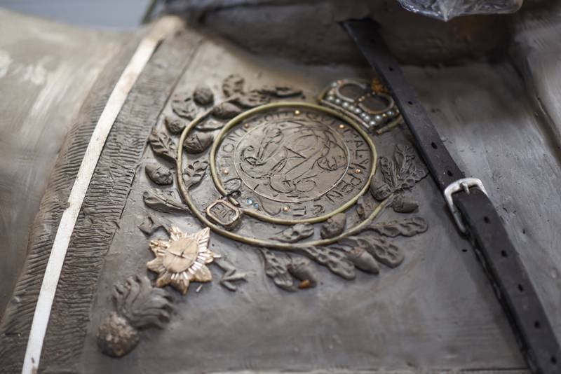 A view of the intricate details on the sculpture. Photo: Miranda Meiklejohn