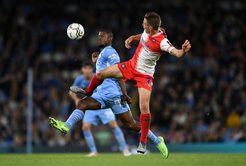 Luke Mbete: 6 - The young defender had a baptism of fire on his debut against Akinfenwa. He struggled at times but was an important part of the build-up on the ball. He was one of three that left Hanlan free for the Wycombe opener. Getty Images