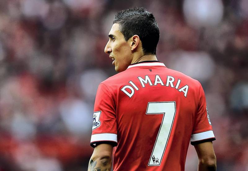 MANCHESTER, ENGLAND - SEPTEMBER 27:  Angel di Maria of Manchester United in action during the Barclays Premier League match between Manchester United and West Ham United at Old Trafford on September 27, 2014 in Manchester, England.  (Photo by Laurence Griffiths/Getty Images)