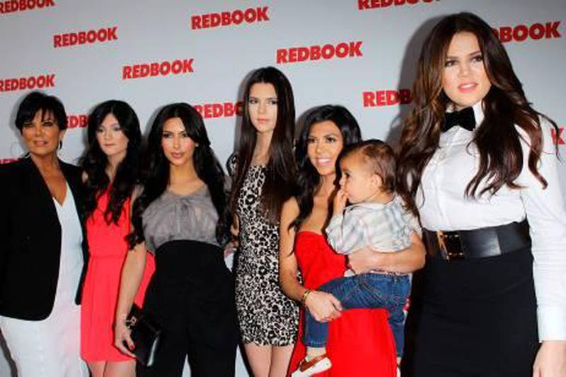 (L-R) Kris Jenner, Kendall Jenner, Kim Kardashian, Kylie Jenner, Kourtney Kardashian, Mason Dash Disick and Khloe Kardashian arrive at the Redbook celebrates first-ever family issue with The Kardashians held at the Sunset Tower hotel on April 11, 2011 in West Hollywood, California.