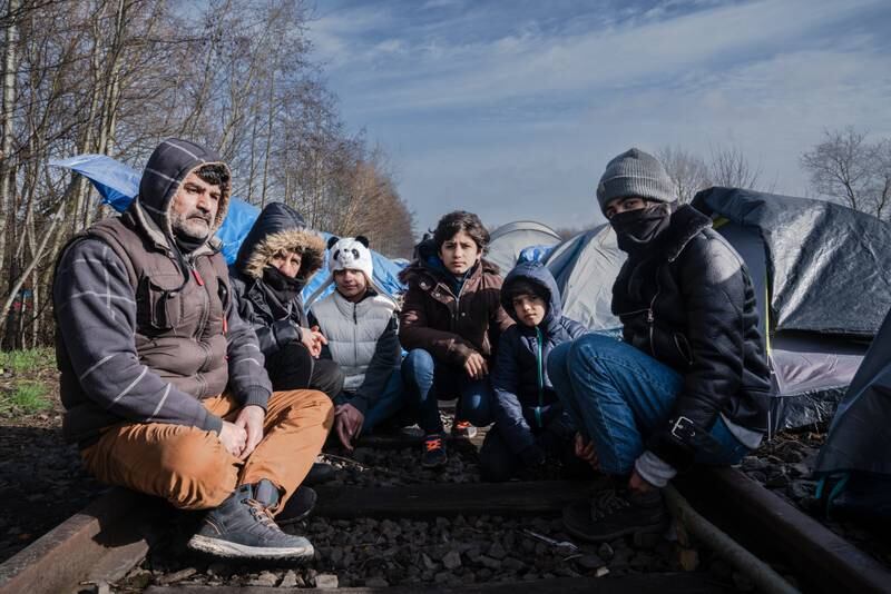 Mohammed left Kurdistan with his wife and three children in August. 'The National' met him in a camp in Grande-Synthe near Dunkirk, France. 'The UK is our best option for safety", he said.