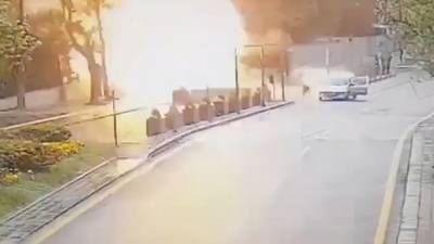 CCTV footage captures the moment Ankara was hit by a suicide blast.