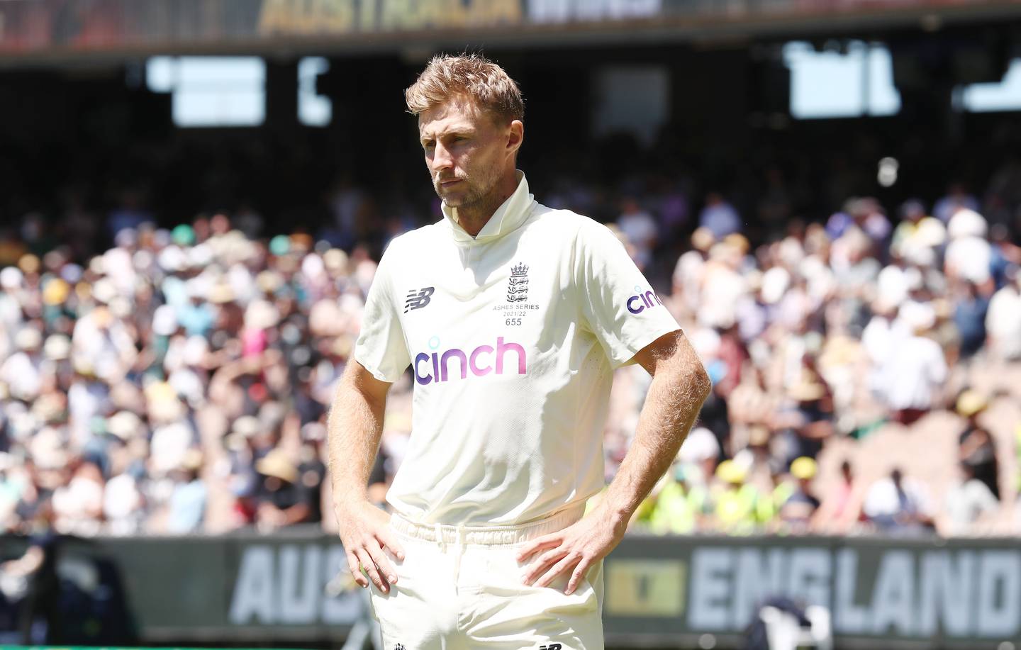 England's Joe Root looks dejected after defeat in Melbourne. PA