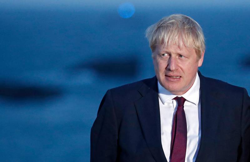 epa07793947 Britain's Prime Minister Boris Johnson attends the family photo during the G7 summit at Casino in Biarritz, France, 25 August 2019. The G7 Summit runs from 24 to 26 August in Biarritz.  EPA/IAN LANGSDON