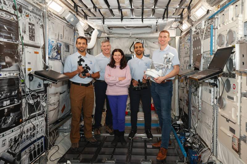 UAE astronauts Sultan Al Neyadi and Hazza Al Mansouri have completed the European Space Agency Columbus training module for the SpaceX Crew 6 mission. Photo: MBRSC