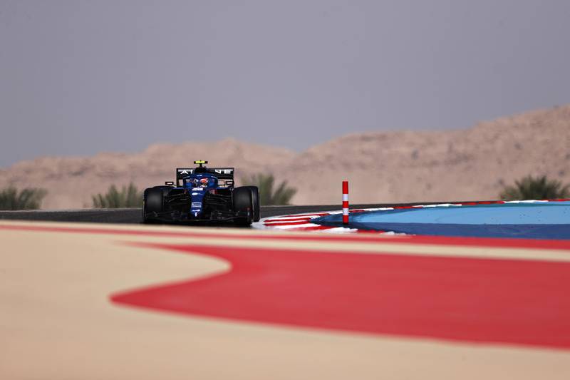 Esteban Ocon of France driving the Renault during practice in Bahrain. Getty
