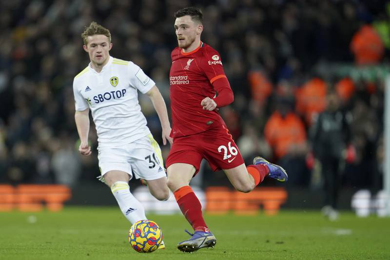 SUB: Joe Gelhardt – 3. The Liverpool-born 19-year-old replaced James in the 61st minute. He was largely anonymous. AP Photo 