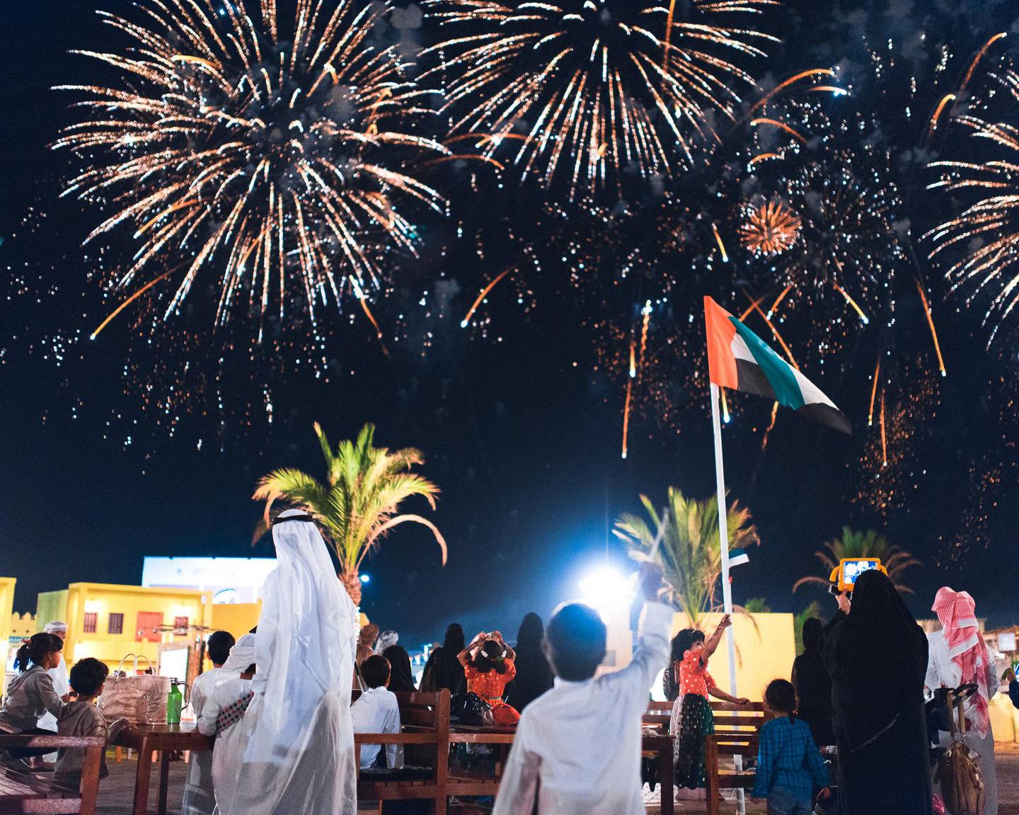 A handout photo of the fireworks at Sheikh Zayed Heritage Festival in Al Wathba, Abu Dhabi (Courtesy: Sheikh Zayed Heritage Festival) *** Local Caption ***  al19no-zayed-festival05.jpg