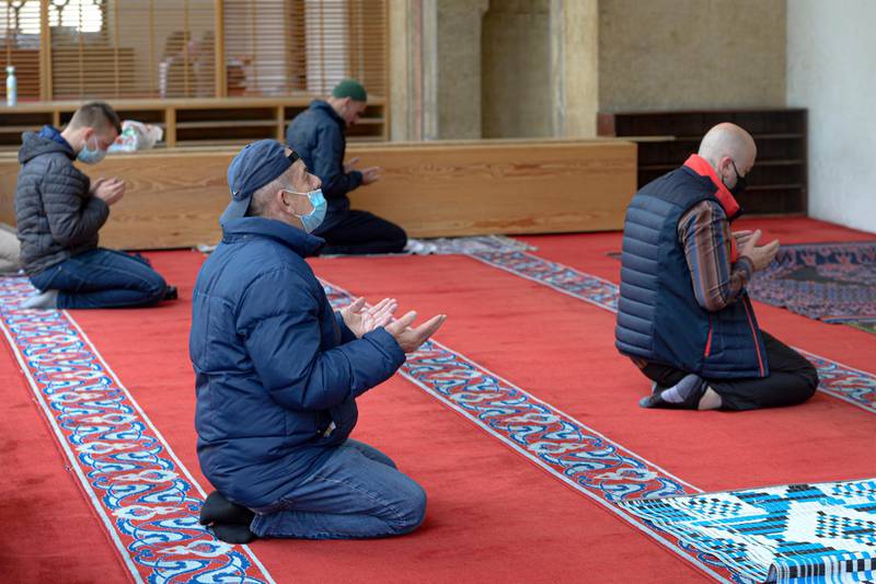 People pray at the Begova mosque in Sarajevo, Bosnia. AP Photo