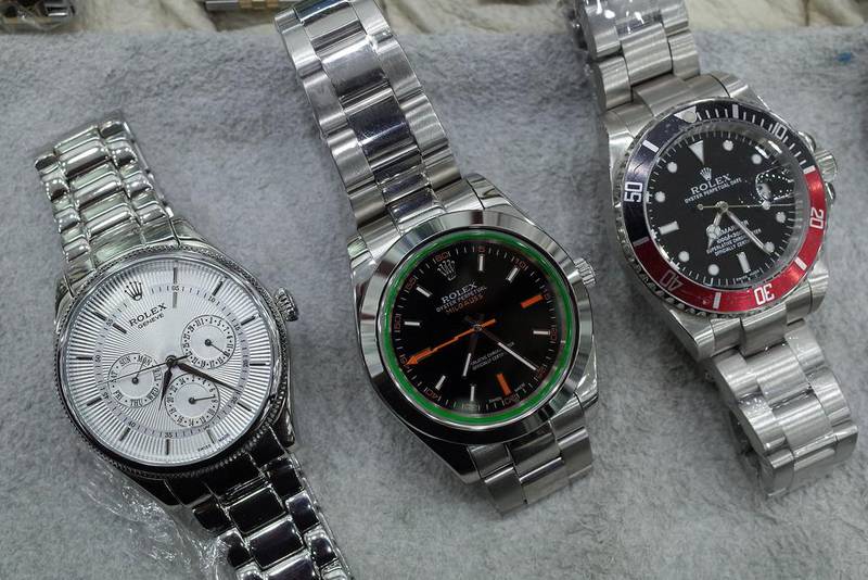 Fake watches of prime brand can be found and bought in various places throughout the UAE. Delores Johnson / The National  