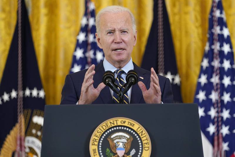 US President Joe Biden delivers remarks on his administration's plans to lower the costs of prescription drugs, enabling Medicare negotiate prices, with caps for seniors and the disabled. AP