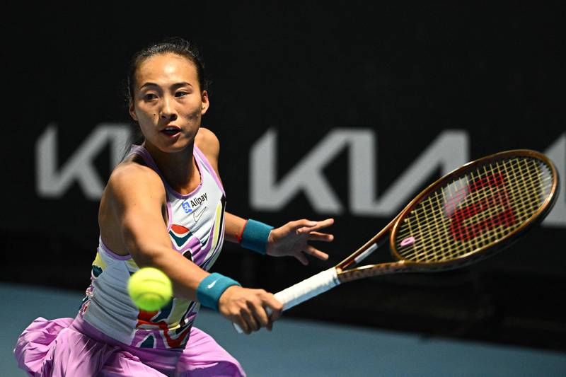 Zheng Qinwen (China): Age - 20 / WTA ranking - 29 / WTA Tour titles - 0. AFP