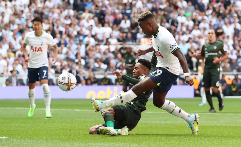 Ryan Sessegnon – 8 Made a superb run to bullet home Spurs’ leveller with a close-range header, had another goal disallowed for offside and never stopped sprinting. Substituted midway through the second period for safety reasons, after picking up a first-half booking. Getty