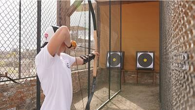 Visitors can also try their hand at archery
