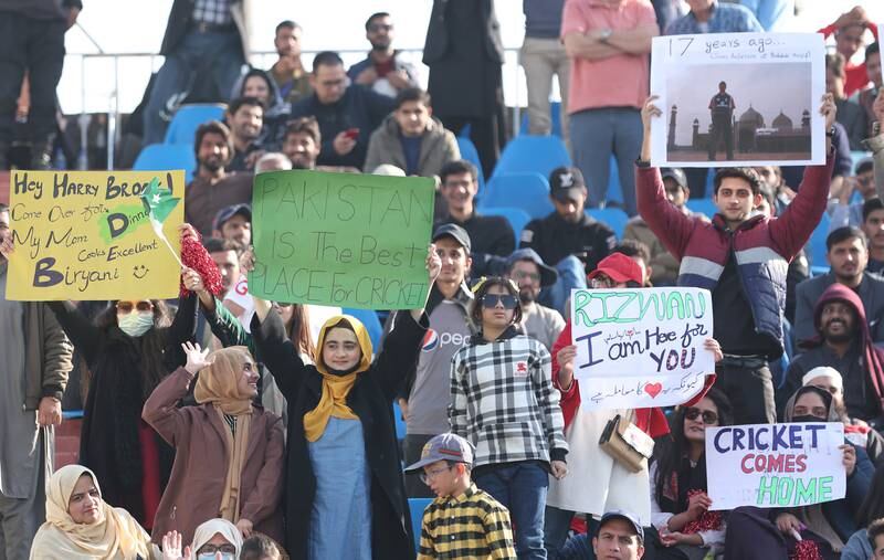 Fans show their support in Rawalpindi. Getty