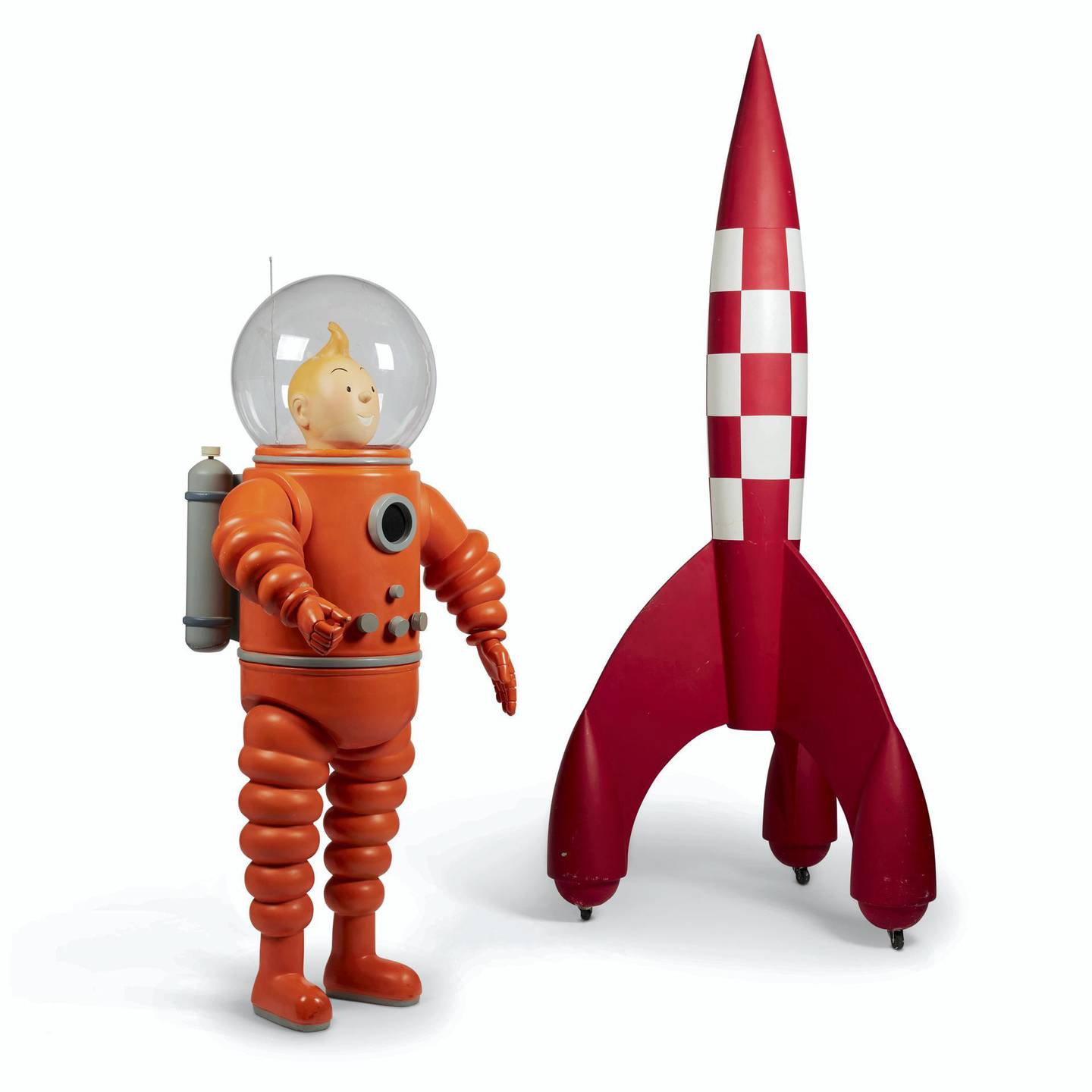 Lot 421: Tintin and model rocket. Courtesy Dreweatts
