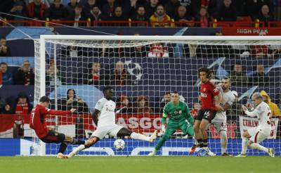 Manchester United's Mason Mount shoots at goal. Reuters