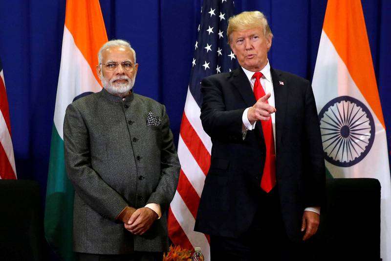 FILE PHOTO: U.S. President Donald Trump holds a bilateral meeting with India's Prime Minister Narendra Modi alongside the ASEAN Summit in Manila, Philippines November 13, 2017. REUTERS/Jonathan Ernst/File Photo
