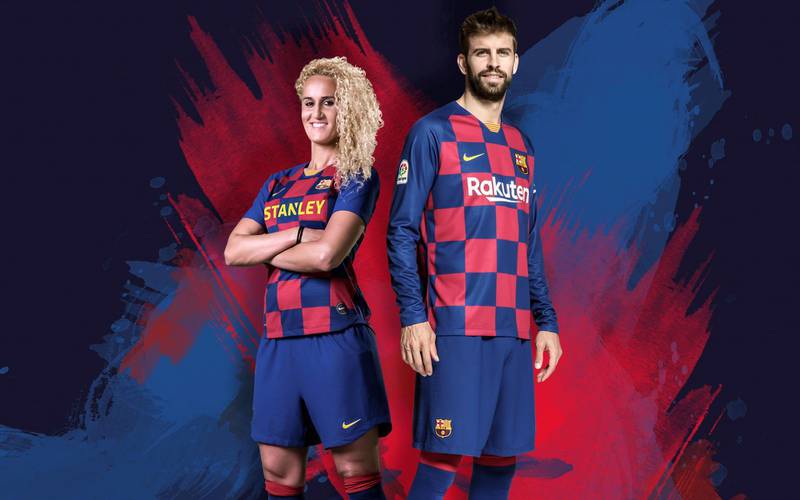 3rd: Another to controversially break tradition, the new Barcelona home shirt resembles a chess board - and Croatia's home shirt. Nike have taken a risk by moving away from stripes and while many Barca fans are not amused, once the season starts and Messi is banging in the goals while wearing it they won't be too fussed. Funky. EPA