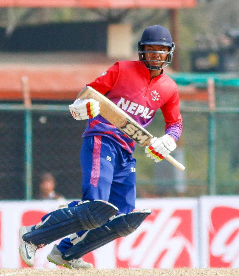 Kushal Malla (Nepal, 16). Overtook the likes of Sachin Tendullkar and Shahid Afridi when he became the youngest player to score an ODI 50 aged just 15 earlier this year. Subas Humagain for The National