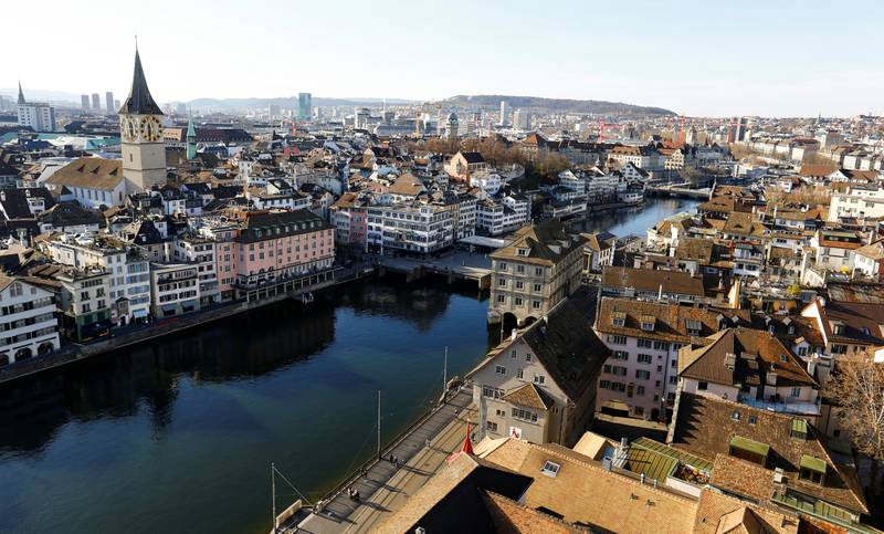 Zurich was ranked seventh after it became slightly more affordable in relation to other European cities. Reuters