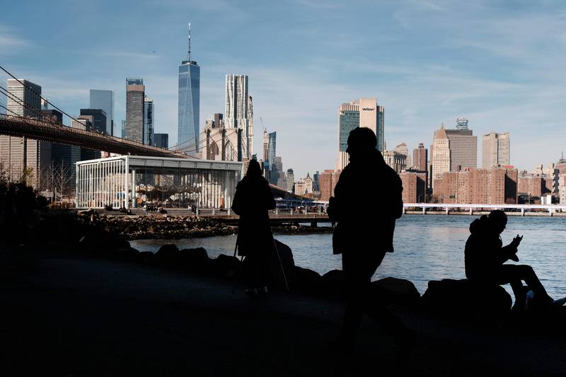 The Manhattan skyline in New York. Foreign direct investment in the US increased by an annual 11.3 per cent in 2021. AFP