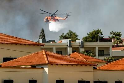 More than 200 firefighters and 40 fire engines were operating, assisted by three planes and five helicopters. EPA