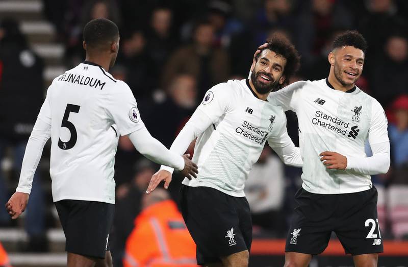 Striker: Mohamed Salah (Liverpool) – Became the first Liverpool player since Ian Rush in 1986 to reach 20 goals before Christmas with a trademark effort at Bournemouth.  Catherine Ivill / Getty Images