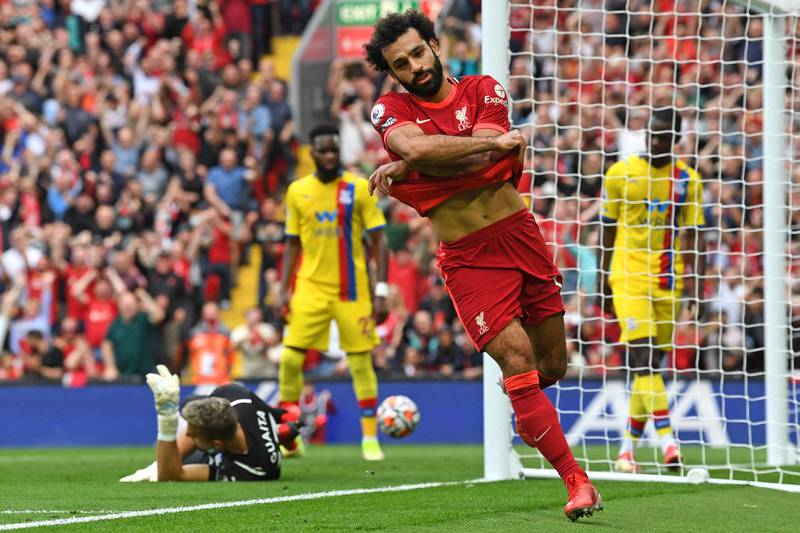 4. Another for Salah in the Premier League in the 3-0 win against Crystal Palace on September 18. AFP