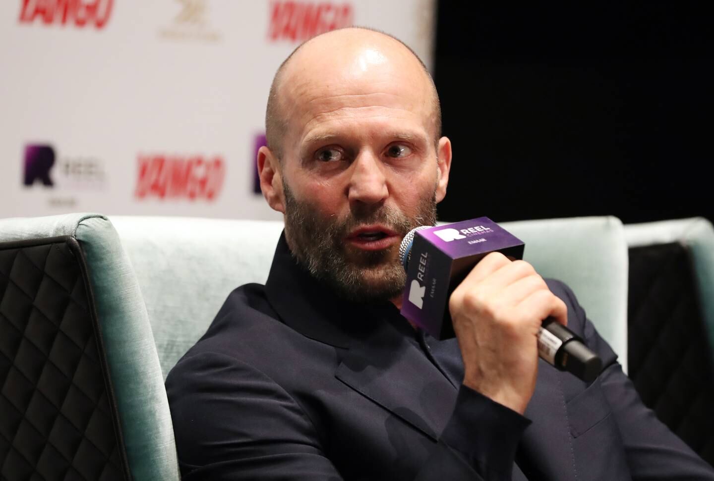 Statham spoke of his desire to film a movie in Dubai during the premiere of Operation Fortune: Ruse de Guerre. Photo: Chris Whiteoak / The National