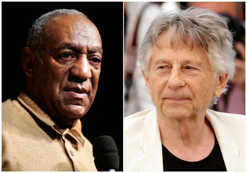 In this combination photo, Bill Cosby speaks to an audience on the campus of University of the District of Columbia in Washington on May 16, 2006 , left, and director Roman Polanski appears at the photo call for the film, "Based On A True Story," at the 70th international film festival, Cannes, southern France on May 27, 2017. The Academy of Motion Picture Arts and Sciences Board of Governors has voted to expel Cosby and Polanski from its membership.
The film academy said Thursday that its board of governors met Tuesday night and voted on their status in accordance with their Standards of Conduct. (AP Photo)