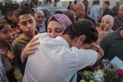The Palestinian evacuees crossed into Egypt first as they fled the fighting in Sudan. EPA 