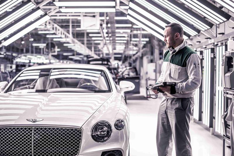 A Bentley production line. Photo: Bentley
