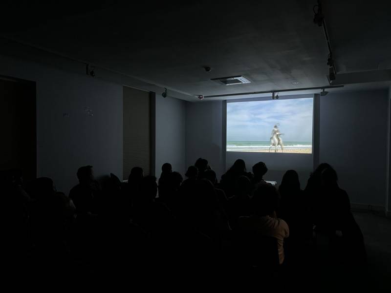 One of the Palestinian films shown at the Mosaic Rooms gallery in London. Lemma Shehadi / The National