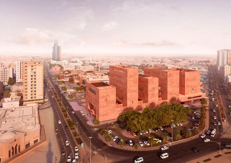 David Adjaye's rendering of the Africa Institute in Sharjah. © Adjaye Associates