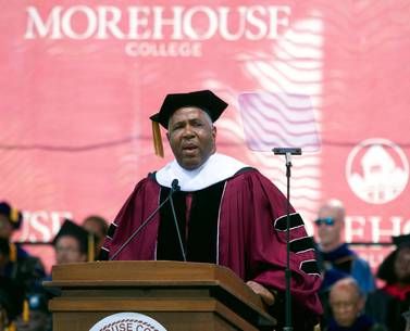 Billionaire technology investor and philanthropist Robert F. Smith said he will provide grants to wipe out the student debt of the entire 2019 graduating class at Morehouse College in Atlanta. Photo: Steve Schaefer/Atlanta Journal-Constitution via AP